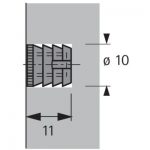 Mufa nr 33, M6, 10 mm, 100 szt.