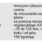 Nóżka kuchenna regulowana Axilo 60mm 53-80