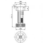 Nóżka meblowa dwuczęściowa H-150 mm