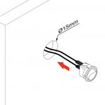 Przełącznik kołyskowy okrągły mały, biały