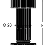 Regulowana nóżka 280R270/120 mm, czarna