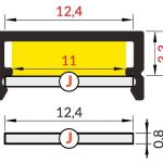 TM-profil LED Begtin czarny matowy, klosz mleczny, 2000mm