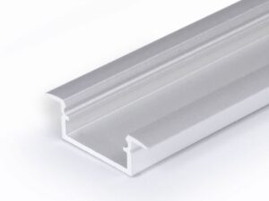 TM-profil LED Begtin srebrny anodowany, klosz mleczny, 2000mm