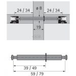 Trzpień podwójny DU 880 ocynkowany