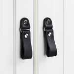 Gałka skórzana 8G20, – Czarny