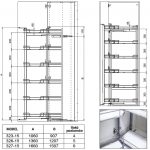 Cargo Maxi Tanderm 45, 6 poziomów, H-1670, chrom