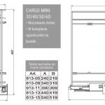 Kosz Cargo FGV Mini – Push to open, Chrom/Białe dno, 300 mm, Okrągły, FGV, 613005CBXB0K P2O