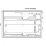 Kontener biurowy zestaw, pełen i ponad pełen wysuw, 392, kolor czarny
