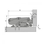 Zawias uzupełniający Kamat, Zaślepka kolor popielaty opcjonalna