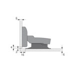 Sensys do konstrukcji szklanych, kąt otwarcia 110°