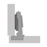 Zawias Novisys 8848 nakładany 105° bez cichego domyku