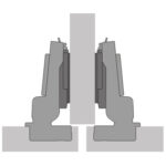 Zawias Novisys 8878 bliźniaczy 105° bez automatyki zamykania